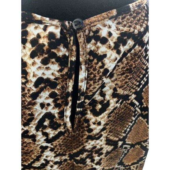 TRUTH Snake Print Sleeveless Halter Top With Back Button Closure, workattire, XL - Picture 5 of 9